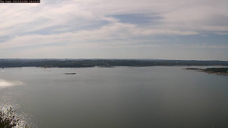 Lake Travis webcam, October 6, 2015 3:15 PM CT