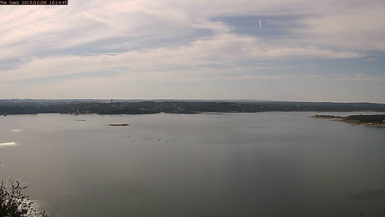 Lake Travis webcam, October 6, 2015 3:20 PM CT