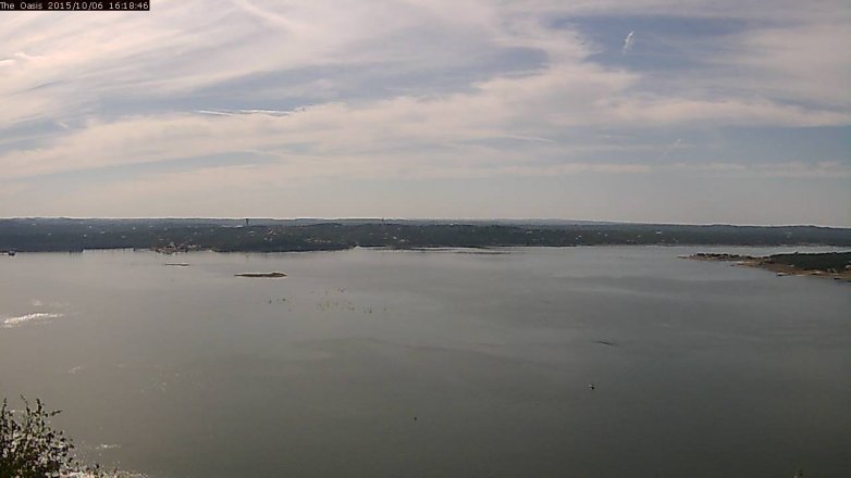 Lake Travis webcam, October 6, 2015 3:25 PM CT