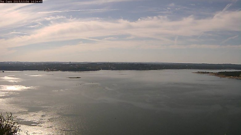 Lake Travis webcam, October 6, 2015 3:40 PM CT