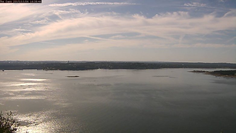 Lake Travis webcam, October 6, 2015 3:45 PM CT