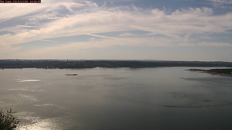 Lake Travis webcam, October 6, 2015 3:50 PM CT