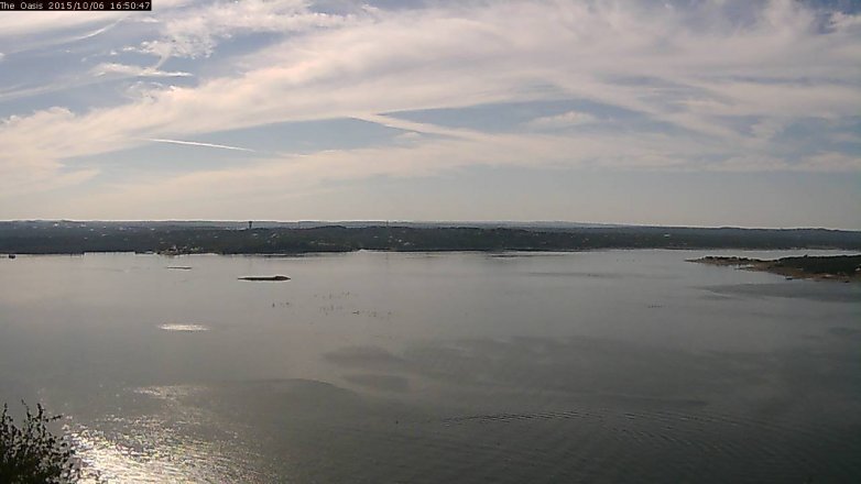 Lake Travis webcam, October 6, 2015 3:55 PM CT