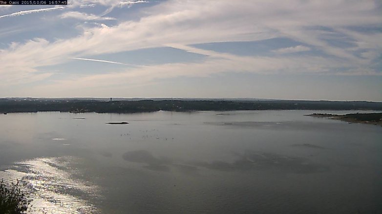 Lake Travis webcam, October 6, 2015 4:05 PM CT