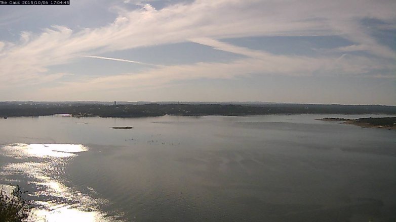 Lake Travis webcam, October 6, 2015 4:10 PM CT