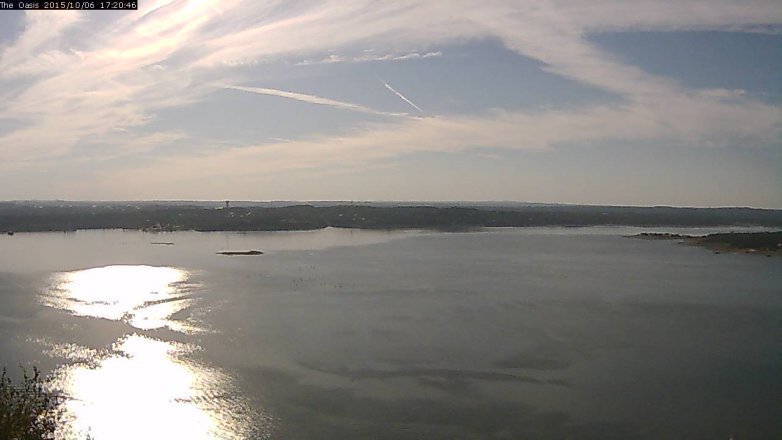 Lake Travis webcam, October 6, 2015 4:25 PM CT
