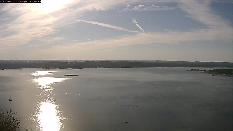Lake Travis webcam, October 6, 2015 4:35 PM CT