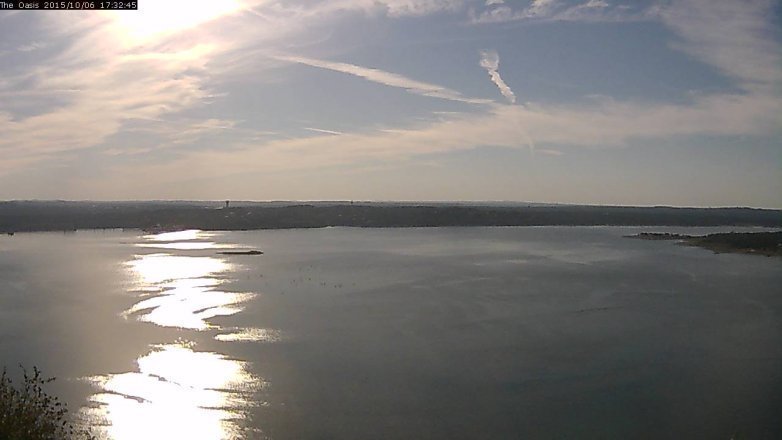 Lake Travis webcam, October 6, 2015 4:40 PM CT