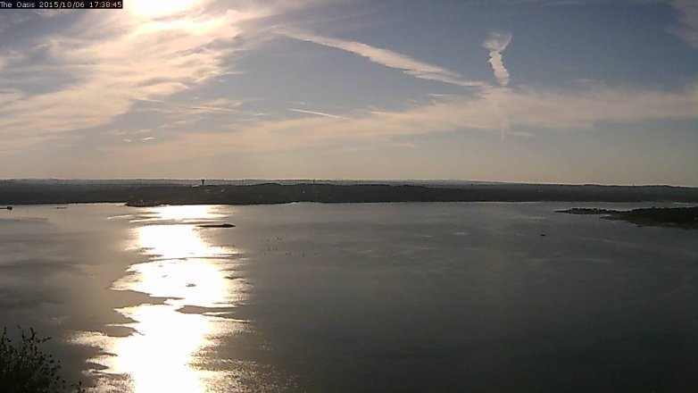 Lake Travis webcam, October 6, 2015 4:45 PM CT