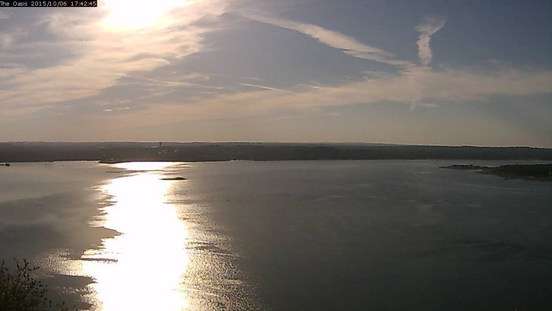 Lake Travis webcam, October 6, 2015 4:50 PM CT