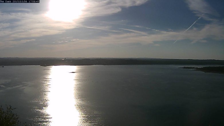Lake Travis webcam, October 6, 2015 5:05 PM CT