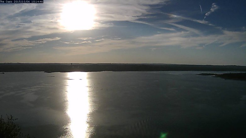 Lake Travis webcam, October 6, 2015 5:20 PM CT