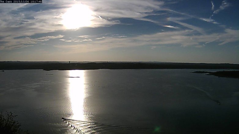Lake Travis webcam, October 6, 2015 5:25 PM CT