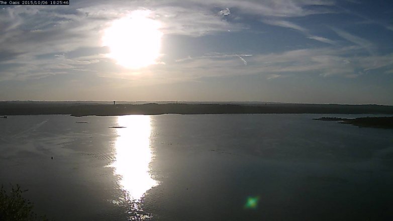 Lake Travis webcam, October 6, 2015 5:35 PM CT