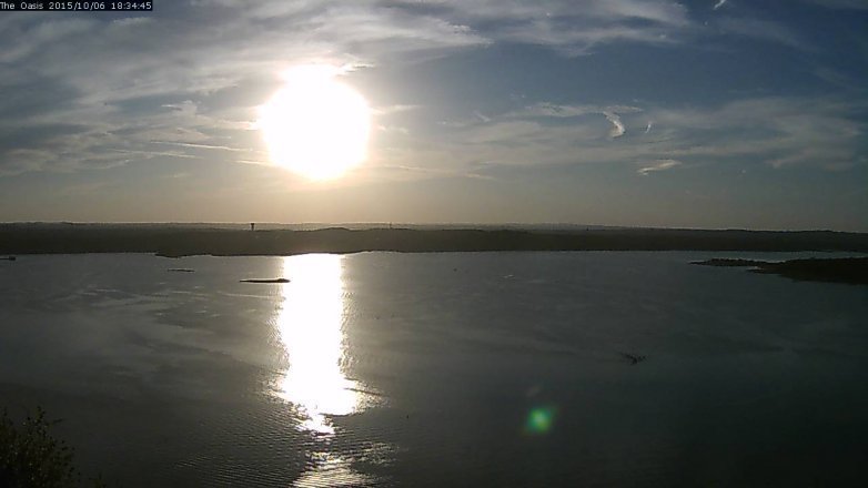 Lake Travis webcam, October 6, 2015 5:40 PM CT