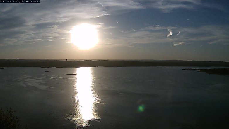 Lake Travis webcam, October 6, 2015 5:45 PM CT