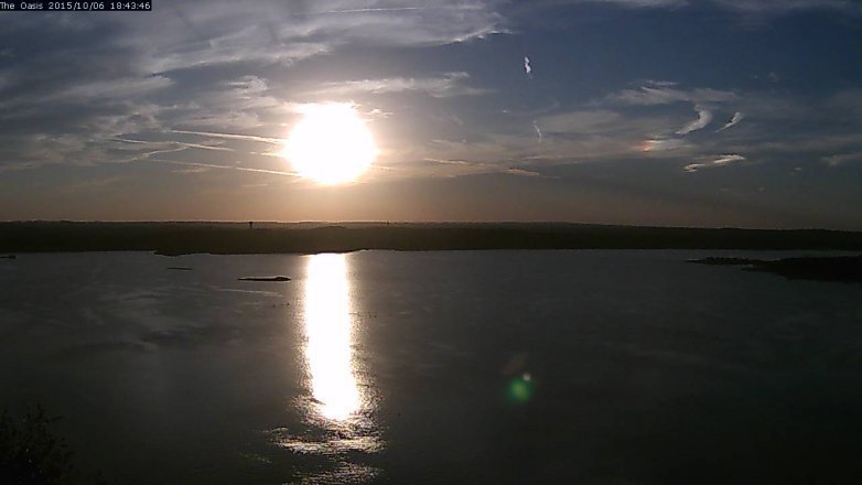 Lake Travis webcam, October 6, 2015 5:50 PM CT