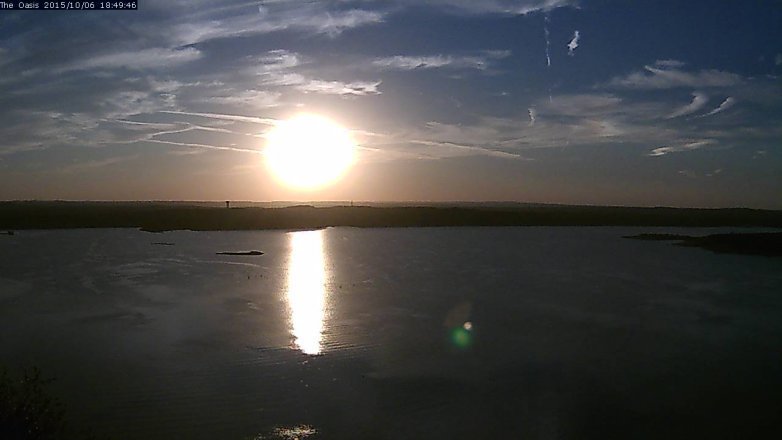 Lake Travis webcam, October 6, 2015 5:55 PM CT