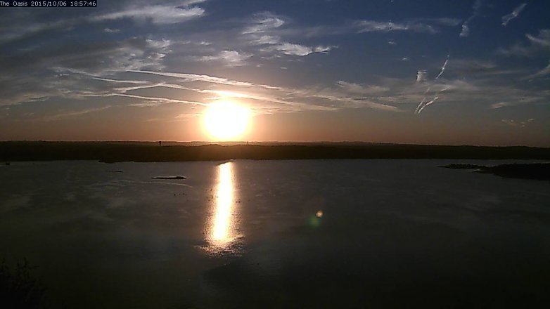 Lake Travis webcam, October 6, 2015 6:05 PM CT