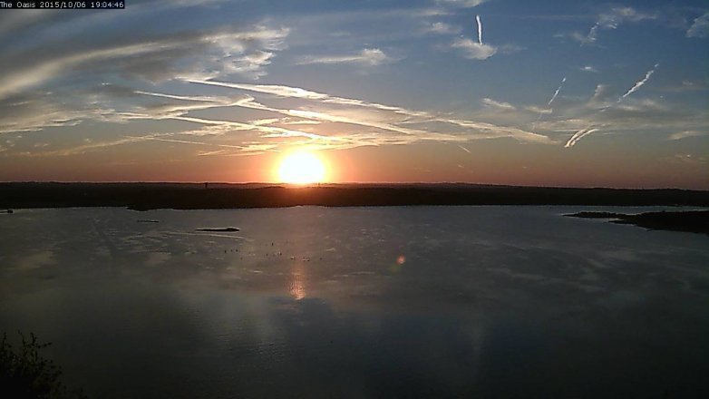 Lake Travis webcam, October 6, 2015 6:10 PM CT
