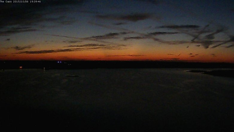 Lake Travis webcam, October 6, 2015 6:45 PM CT