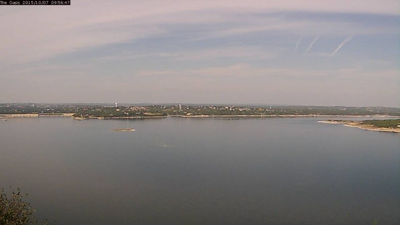 Lake Travis webcam, October 7, 2015 9:05 AM CT