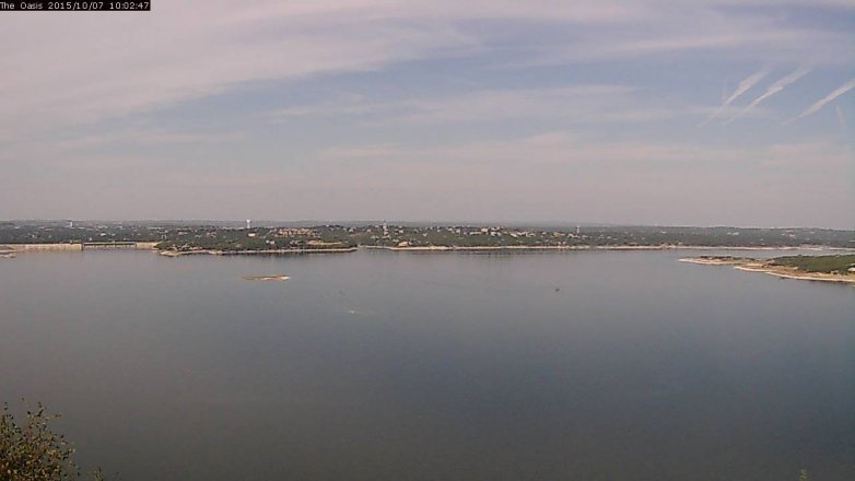 Lake Travis webcam, October 7, 2015 9:10 AM CT