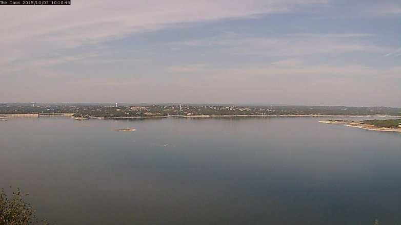 Lake Travis webcam, October 7, 2015 9:15 AM CT