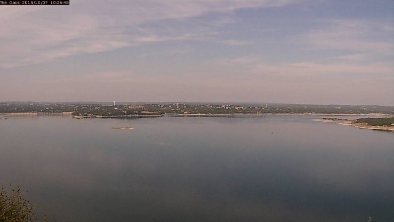 Lake Travis webcam, October 7, 2015 9:35 AM CT