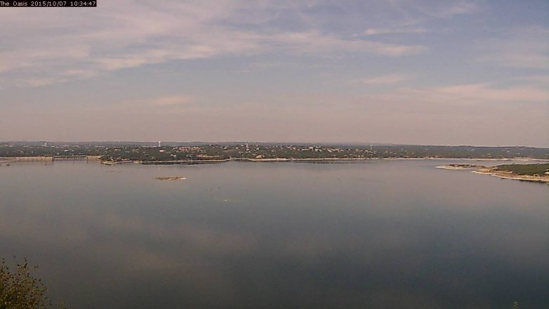 Lake Travis webcam, October 7, 2015 9:40 AM CT