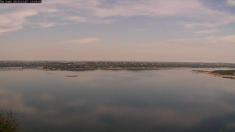 Lake Travis webcam, October 7, 2015 9:55 AM CT