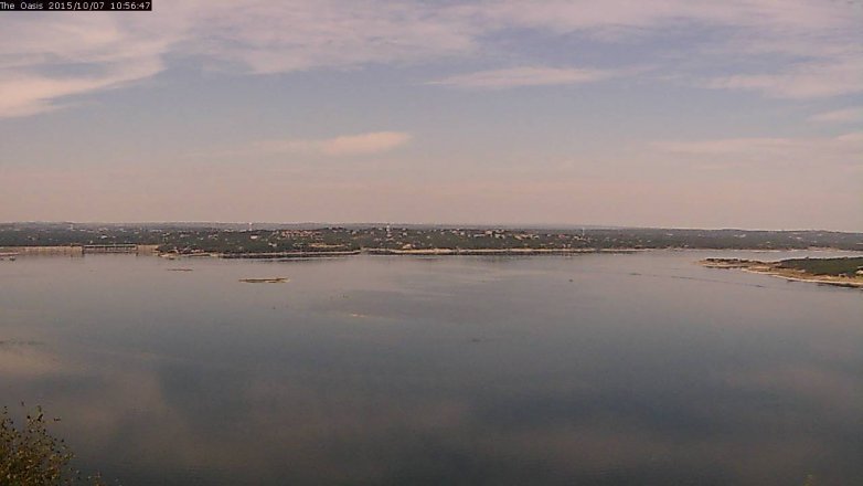 Lake Travis webcam, October 7, 2015 10:05 AM CT