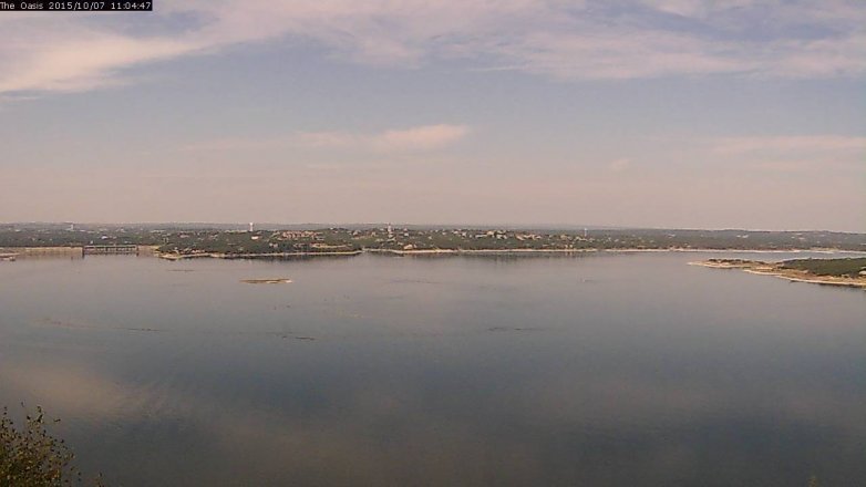 Lake Travis webcam, October 7, 2015 10:10 AM CT