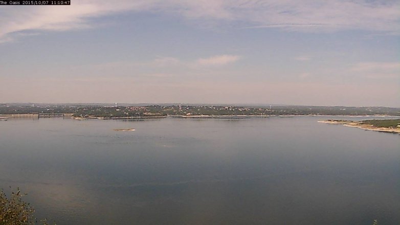 Lake Travis webcam, October 7, 2015 10:15 AM CT
