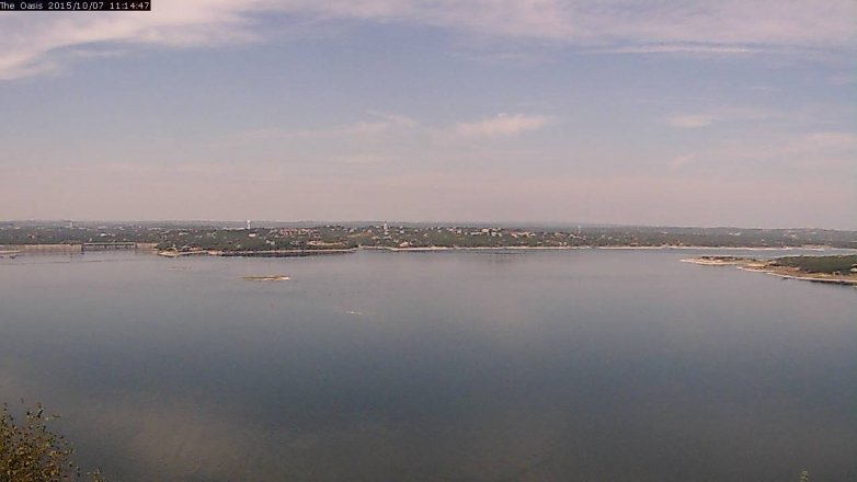 Lake Travis webcam, October 7, 2015 10:20 AM CT