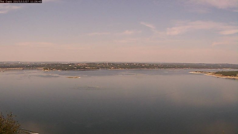 Lake Travis webcam, October 7, 2015 10:30 AM CT