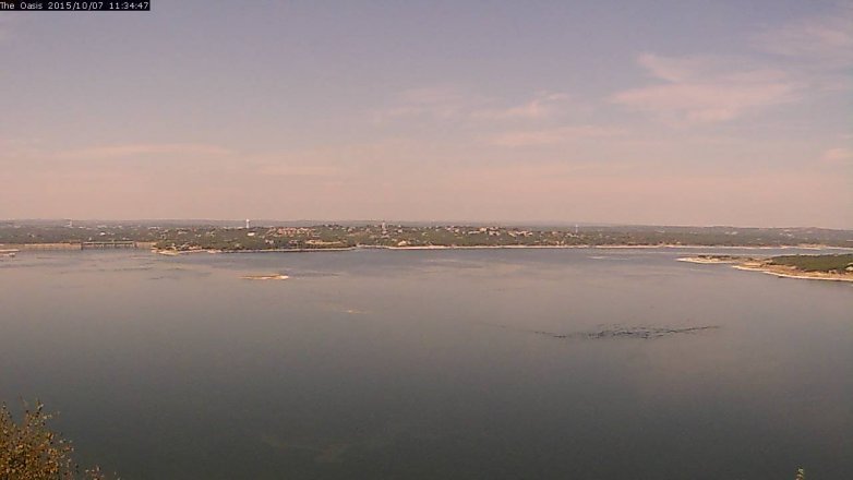 Lake Travis webcam, October 7, 2015 10:40 AM CT