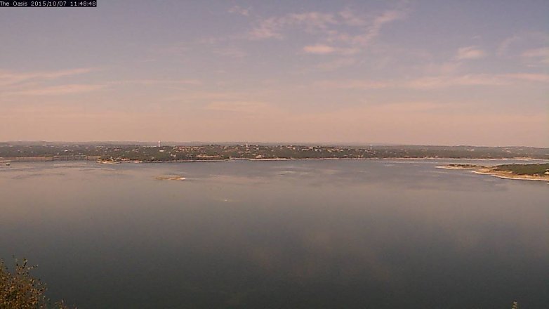 Lake Travis webcam, October 7, 2015 10:55 AM CT
