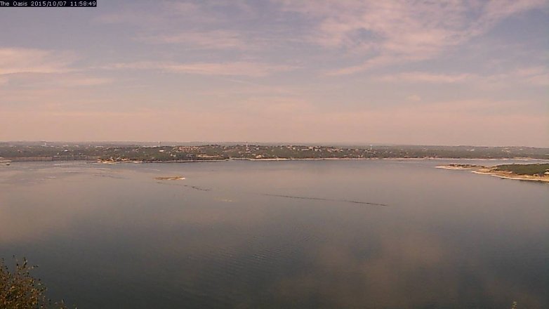 Lake Travis webcam, October 7, 2015 11:05 AM CT