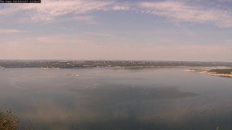 Lake Travis webcam, October 7, 2015 11:25 AM CT