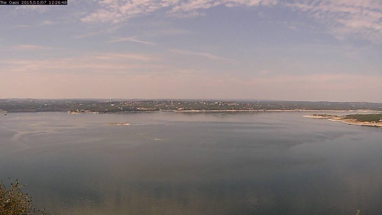 Lake Travis webcam, October 7, 2015 11:30 AM CT
