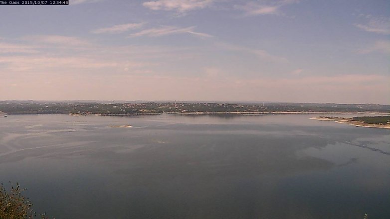 Lake Travis webcam, October 7, 2015 11:40 AM CT