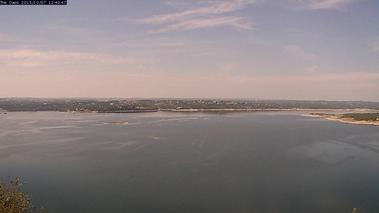 Lake Travis webcam, October 7, 2015 11:45 AM CT