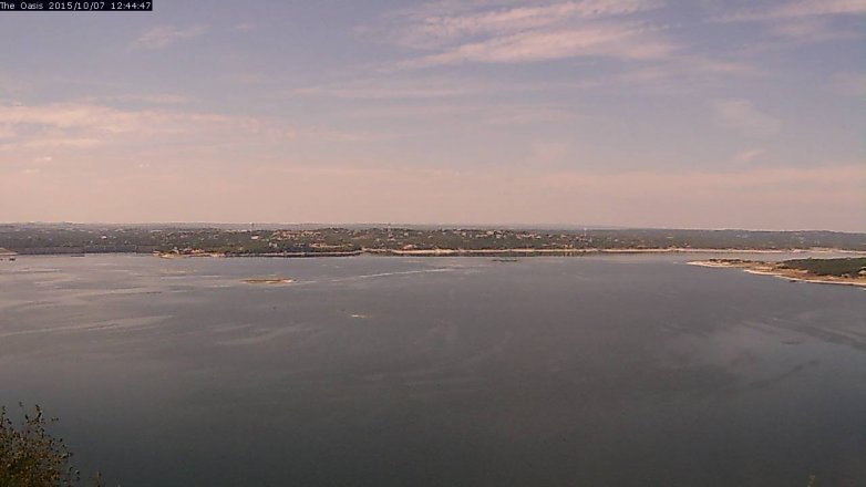 Lake Travis webcam, October 7, 2015 11:50 AM CT