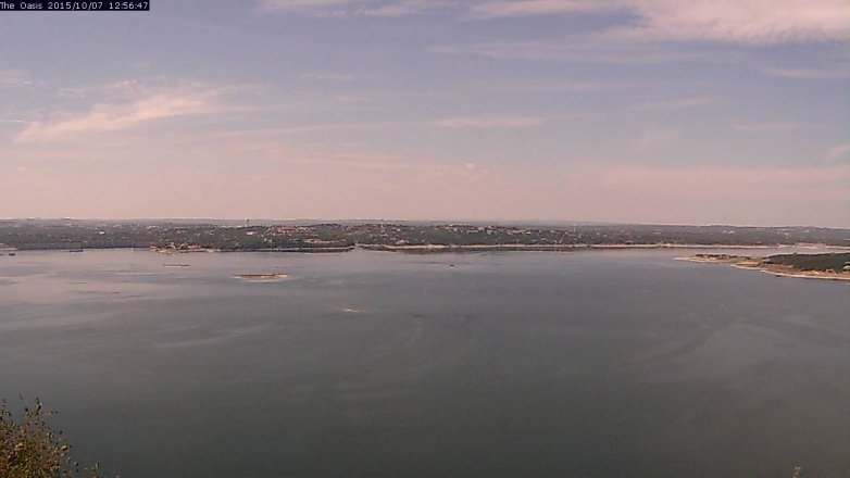 Lake Travis webcam, October 7, 2015 12:00 PM CT