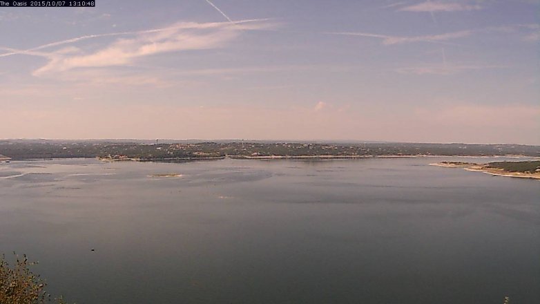 Lake Travis webcam, October 7, 2015 12:15 PM CT