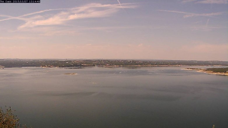 Lake Travis webcam, October 7, 2015 12:20 PM CT