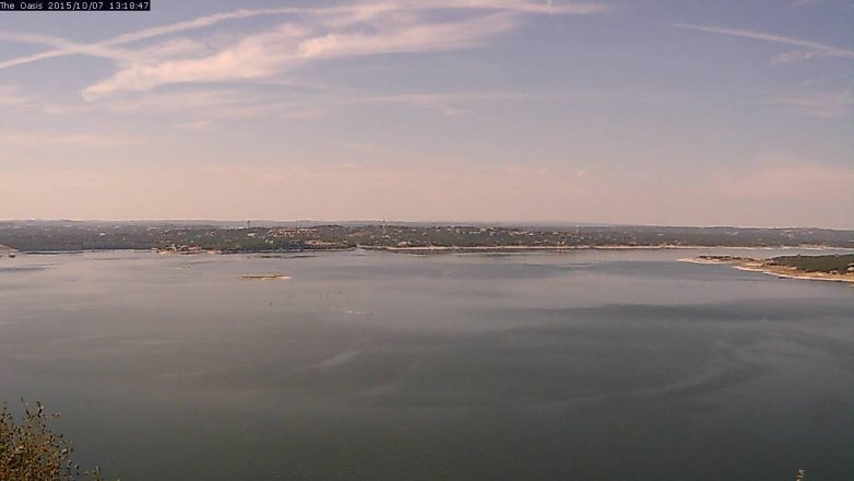 Lake Travis webcam, October 7, 2015 12:25 PM CT