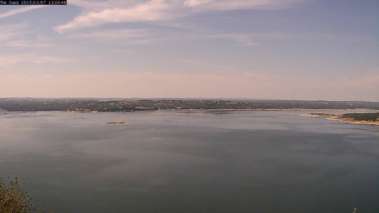 Lake Travis webcam, October 7, 2015 12:35 PM CT