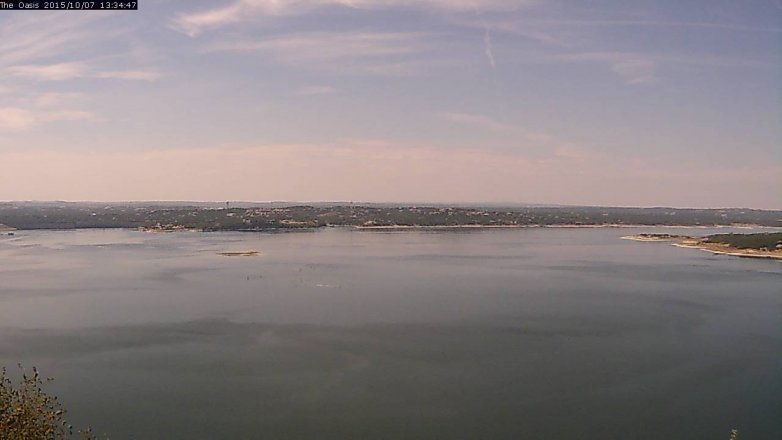 Lake Travis webcam, October 7, 2015 12:40 PM CT